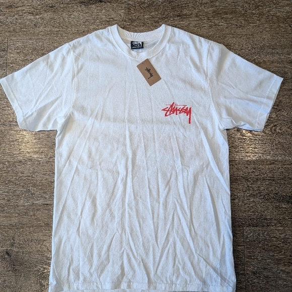 Stussy White Graphic Tee - Short Sleeve - Picture 2 of 4